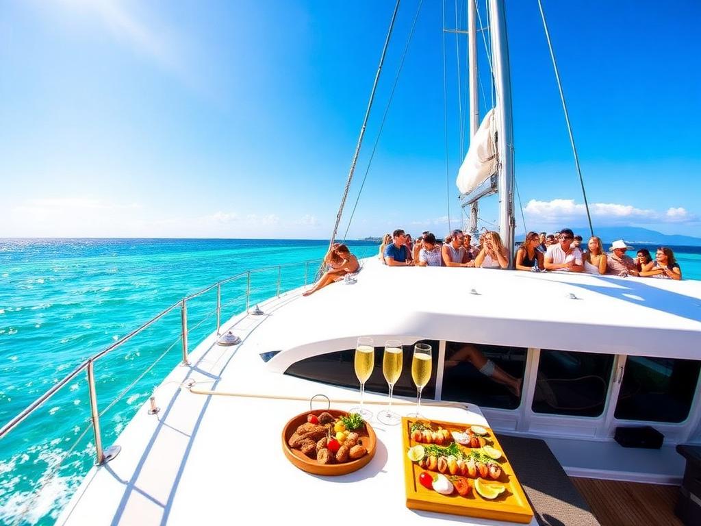 Luxury boat cruise off Bali coast